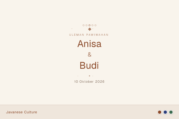 Preview Desain Tema Undangan Digital Javanese Culture Heritage